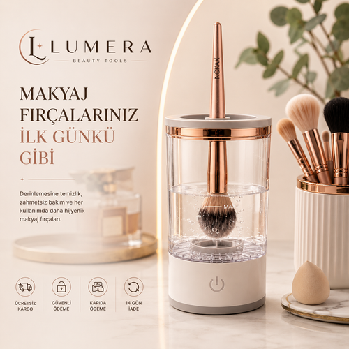 Işıltı Otomatik Makyaj Fırçası Temizleme Cihazı
